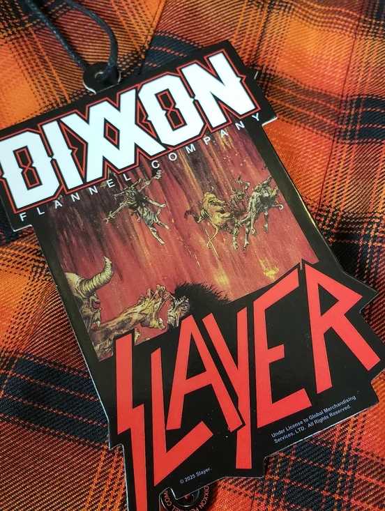 NWT DIXXON Men's Medium Slayer Hell Awaits Flannel Shirt - Picture 4 of 12
